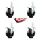 Service Caster 5 Inch Scaffold Caster w/ 1-3/64 Inch Round Grip Ring Stem Set SCC-SFGRTTL20S514-HRS-1364-4 - alternate 2